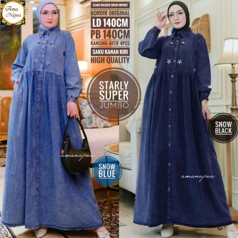 JUMBO LD 140 STARLY GAMIS BAJU WANITA BY AMANAJWA