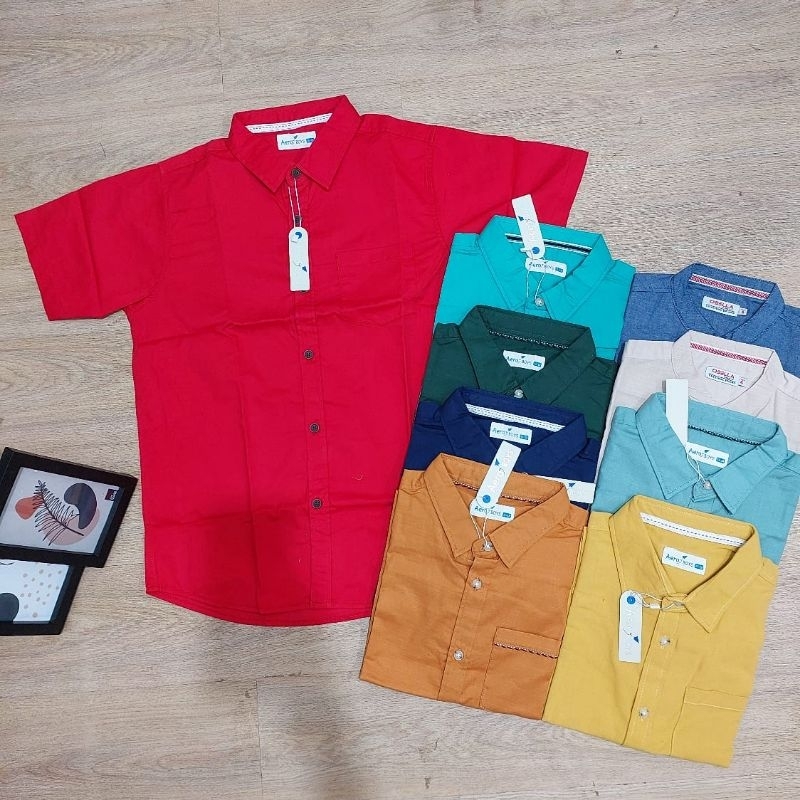 Kemeja Anak Lengan Pendek Aero Boys Original