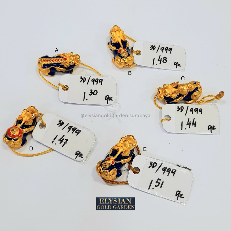 Charm Emas Naga Gelang Tali