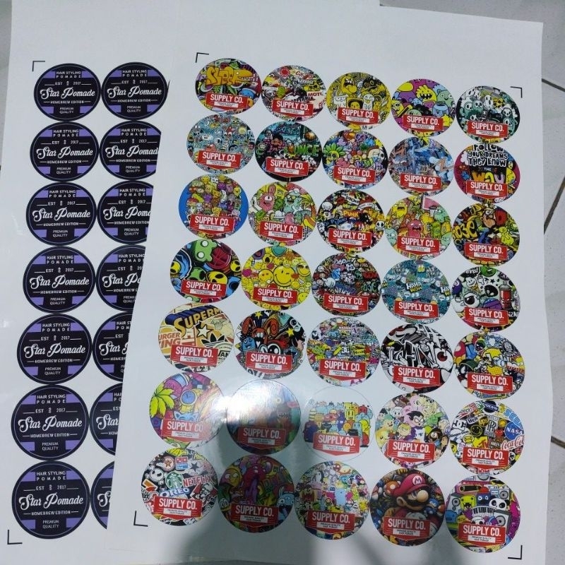 

STIKER LOGO POMADE 1 LEMBAR A3