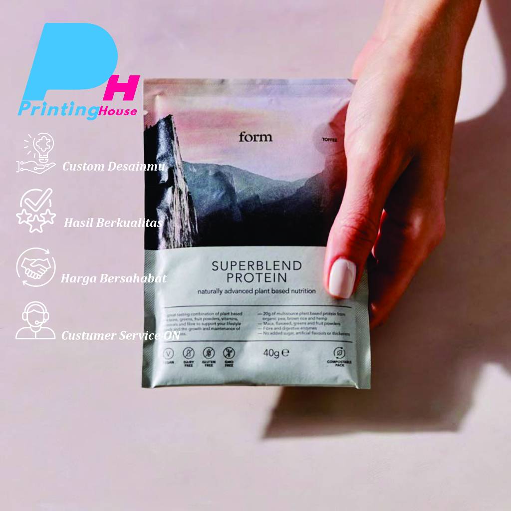 

Sachet Kemasan Kopi / Bubuk / Bumbu Laminasi CUSTOM LOGO KAMU Alumunium Paper Sealer