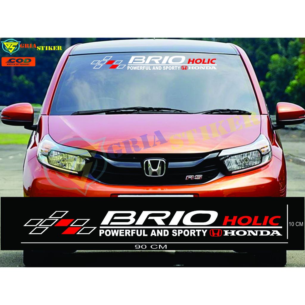 TERMURAH Cutting Sticker Mobil stiker Kaca Depan Honda Brio Holic