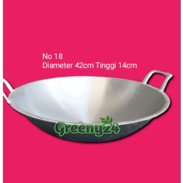Wajan Ceper No 18 Wajan lumayan besar serbaguna memasak bahan aluminium