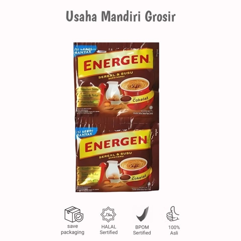 

Energen Sereal Rasa Coklat 34 g [10 Pcs/1 Renceng]