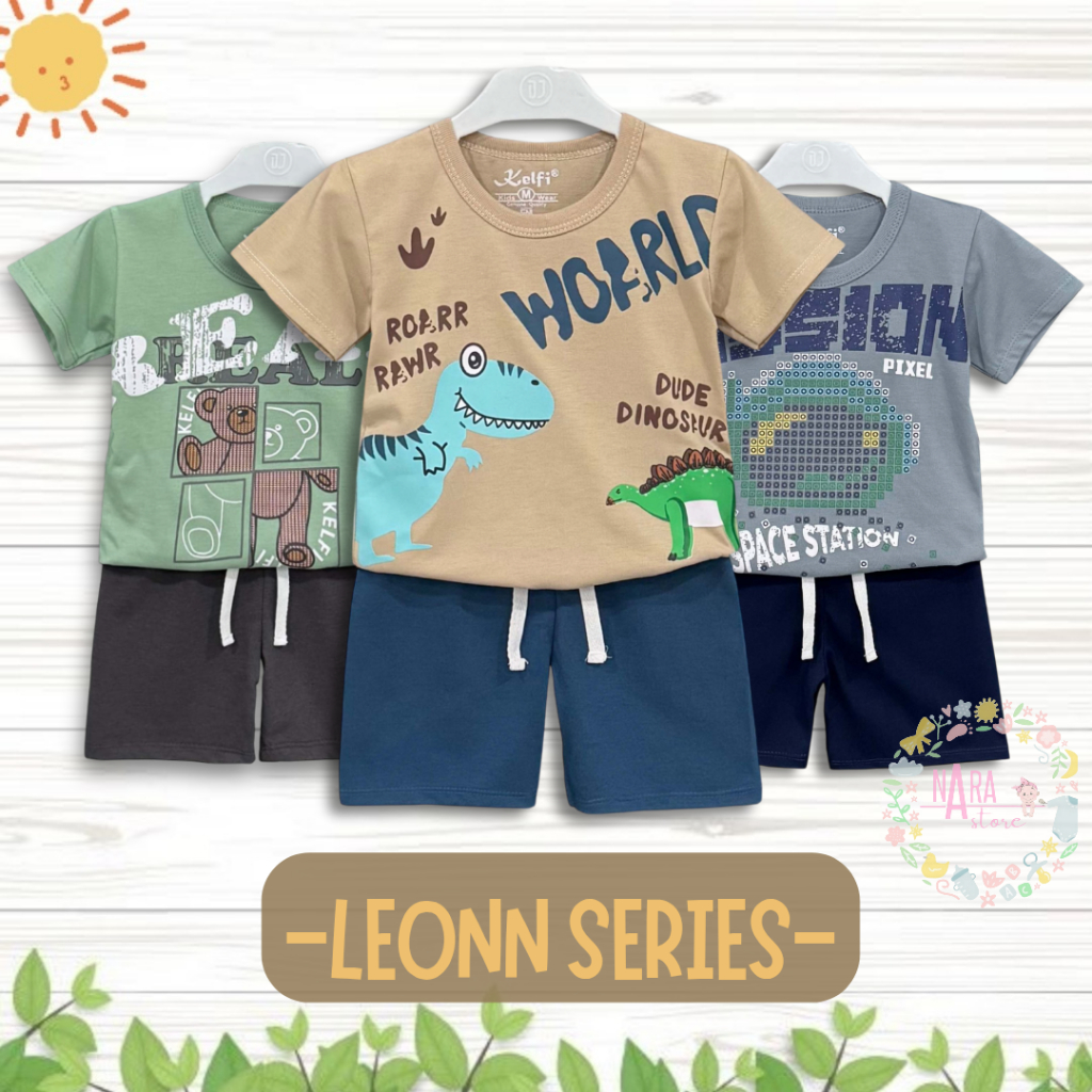 Setelan Anak Laki-Laki Kelfi Usia 1-7 Tahun LEONN SERIES/Baju Setelan Anak Cowok Kelfi SNI