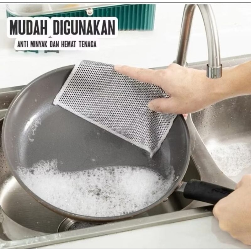 lap kawat cuci piring / kawat cuci panci serbaguna kawat multifungsi / spon kawat pembersih