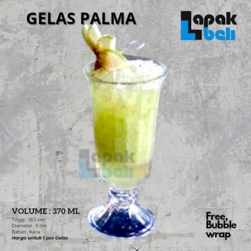 GELAS KACA CITINOVA PALMA 370 ML | GELAS KOPI | SHOT GLASS | GELAS MINUM KACA | CITINOVA PALMA