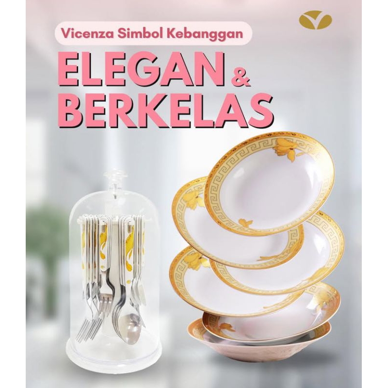 tempat sendok dan piring makan vicenza lily