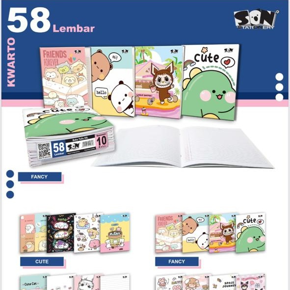 

[1PAK/10BUKU] SON BUKU TULIS 58 NEW 2025