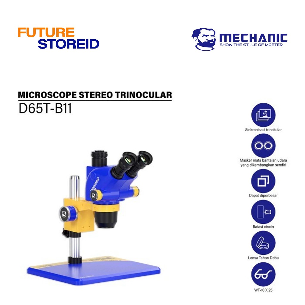 Mechanic DT65-B11 Trinocular Microscope Stereo Trinokular mikroskop Microscope Mechanic Original
