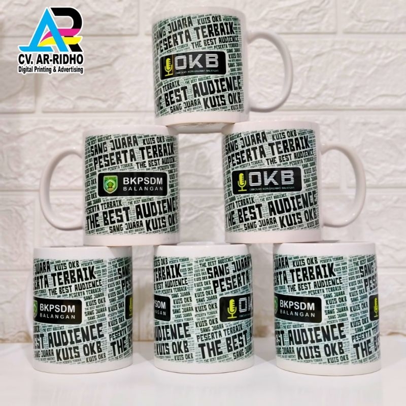 Cangkir Sablon/Mug Keramik Costum/Mug Souvenir Sablon