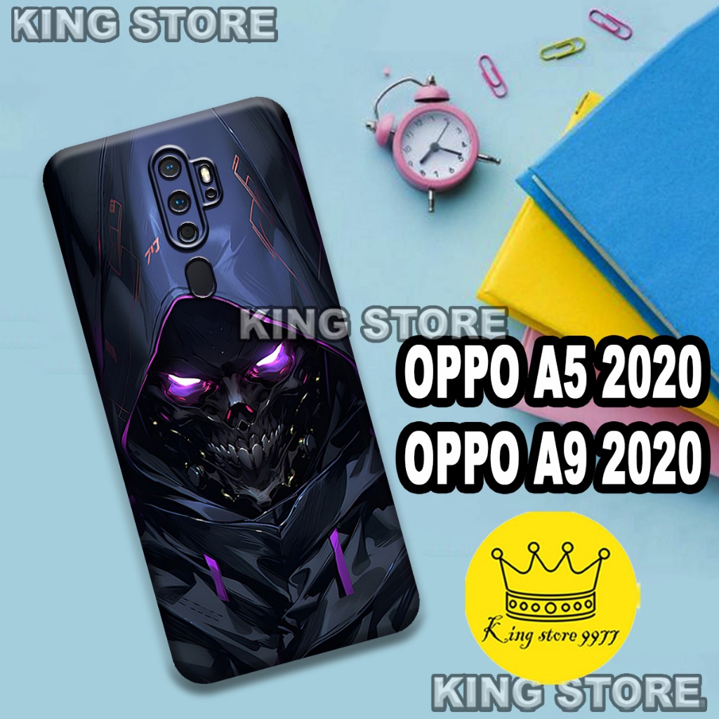 (KS12)  Softcase karet  untuk OPPO A5-OPPO A9 Motif gambar Skull/casing OPPO A5-OPPO A9 terbaru/kesi