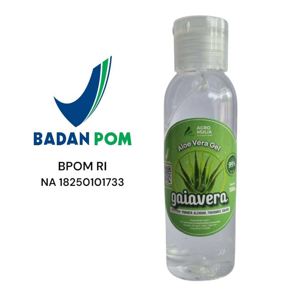 Gaiavera Aloe Vera Gel - Gel Lidah Buaya 100% Asli Dari Pelepah Lidah Buaya Segar Nett 100G