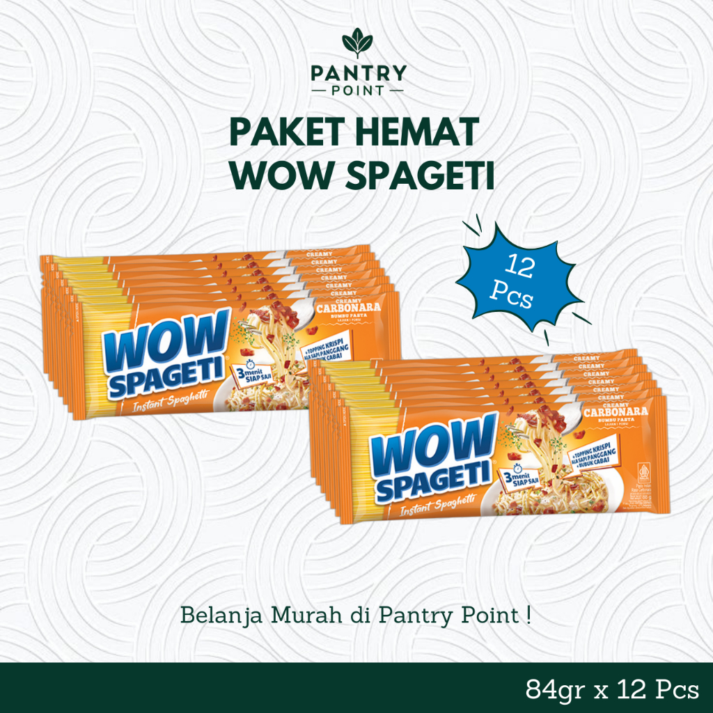 

LAKU (12 Pcs) Paket Hemat - WOW SPAGETI Carbonara Bolognese Aglio Olio Pasta Instant Spaghetti