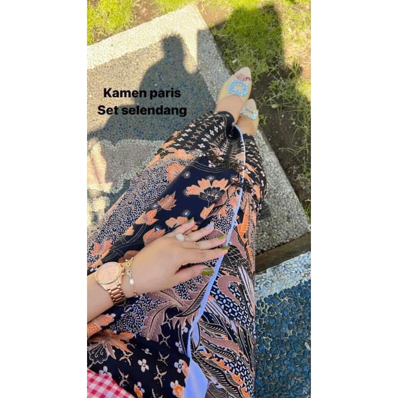 SUTRA PARIS SET SELENDANG BESAR /SUTRA PARIS PREMIUM/ SUTRA PARIS