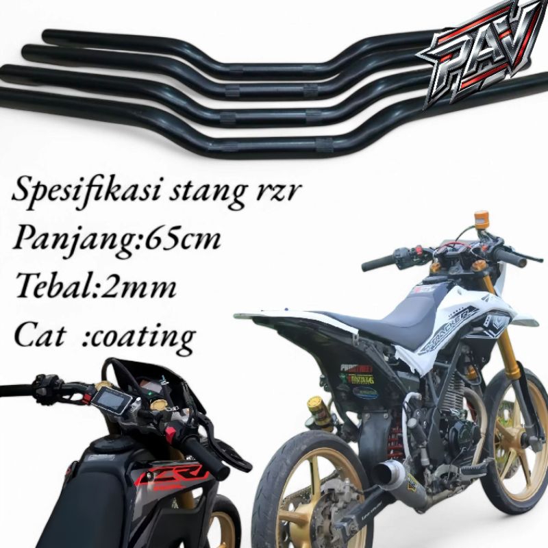 Stang RZR KLX CRF Supermoto Cocok untuk KLX150, CRF150L, dan motor trail lainnya