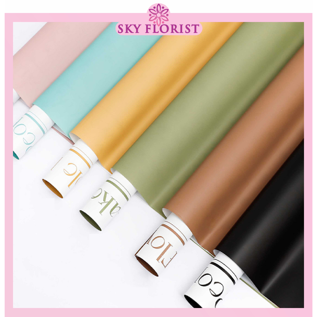 

20 Lembar Kertas Buket Bunga Dua Warna Bi Color Kertas Cellophane Flower Wrapping KB6168