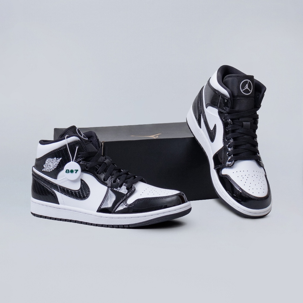 Air Jordan 1 Mid Carbon Fiber Black White