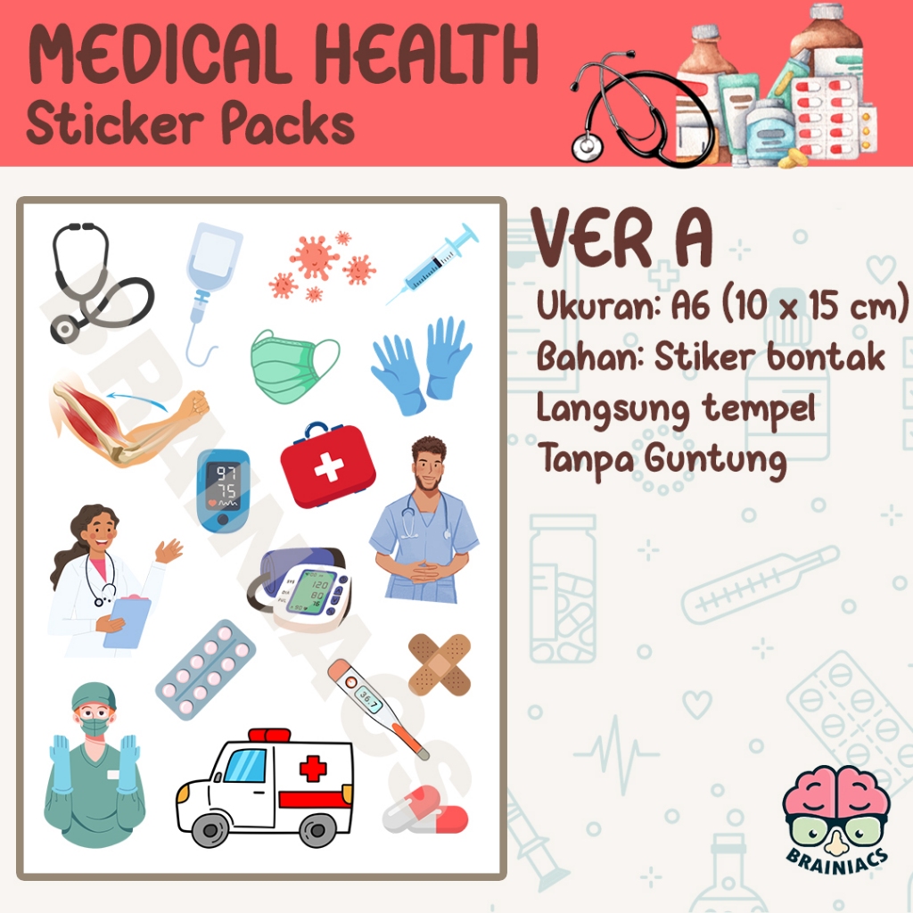 

ST-019, Sticker Stiker Medical Kesehatan Medis Dokter Health