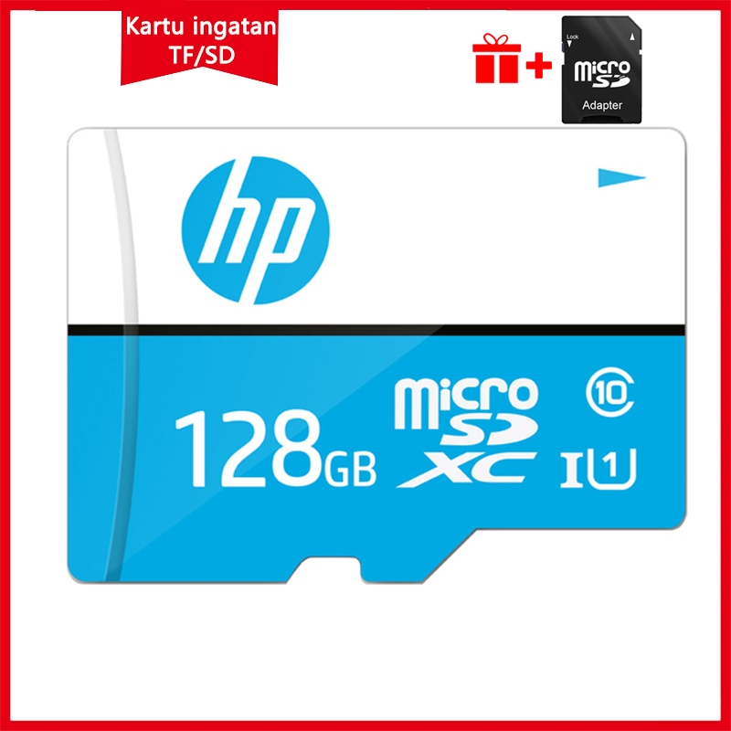 128GB HP Micro SD Memory Card 1024GB/512GB/256GB Klas 10 High Speed TF Flash Card, cocok untuk ponse
