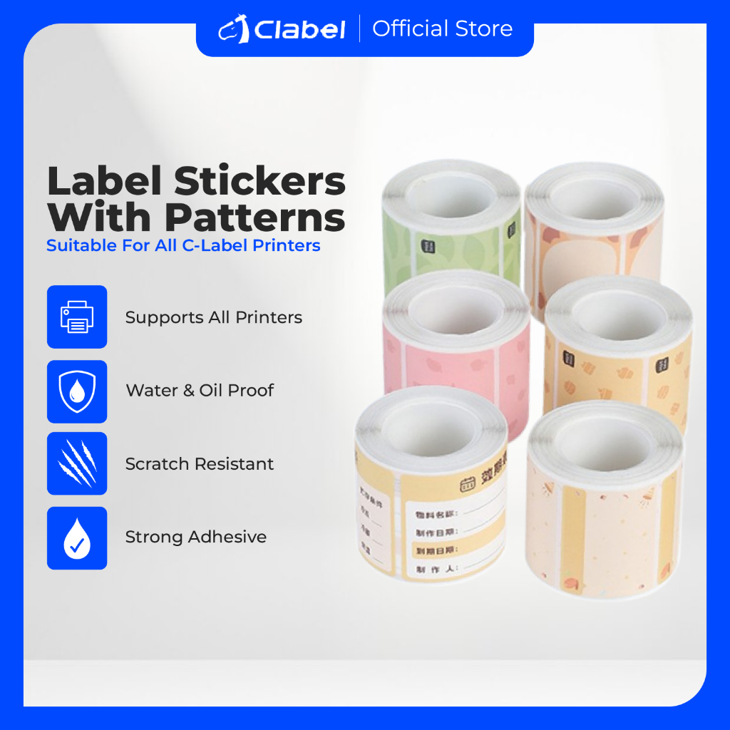 

CLABEL Kertas Label Makanan Waterproof Coating 30x20mm