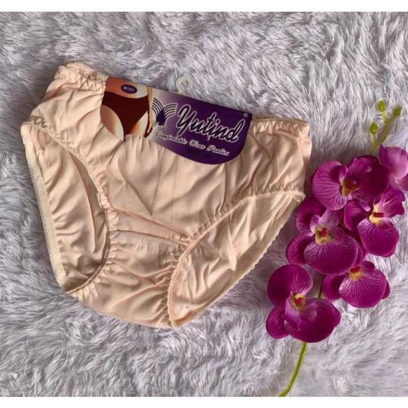 1 Jepit 3 Pcs Celana Dalam Yutind - CD Wanita Dewasa - Karet Zigzag 1 Warna 3 CD