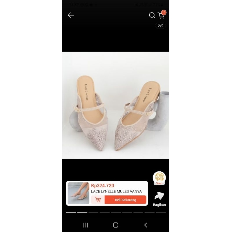 PRELOVED SIZE 41 Vanya Mules MILO Lace Lynelle