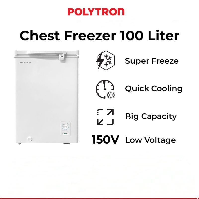 POLYTRON Chest Freezer Box 100 Liter PCF-118