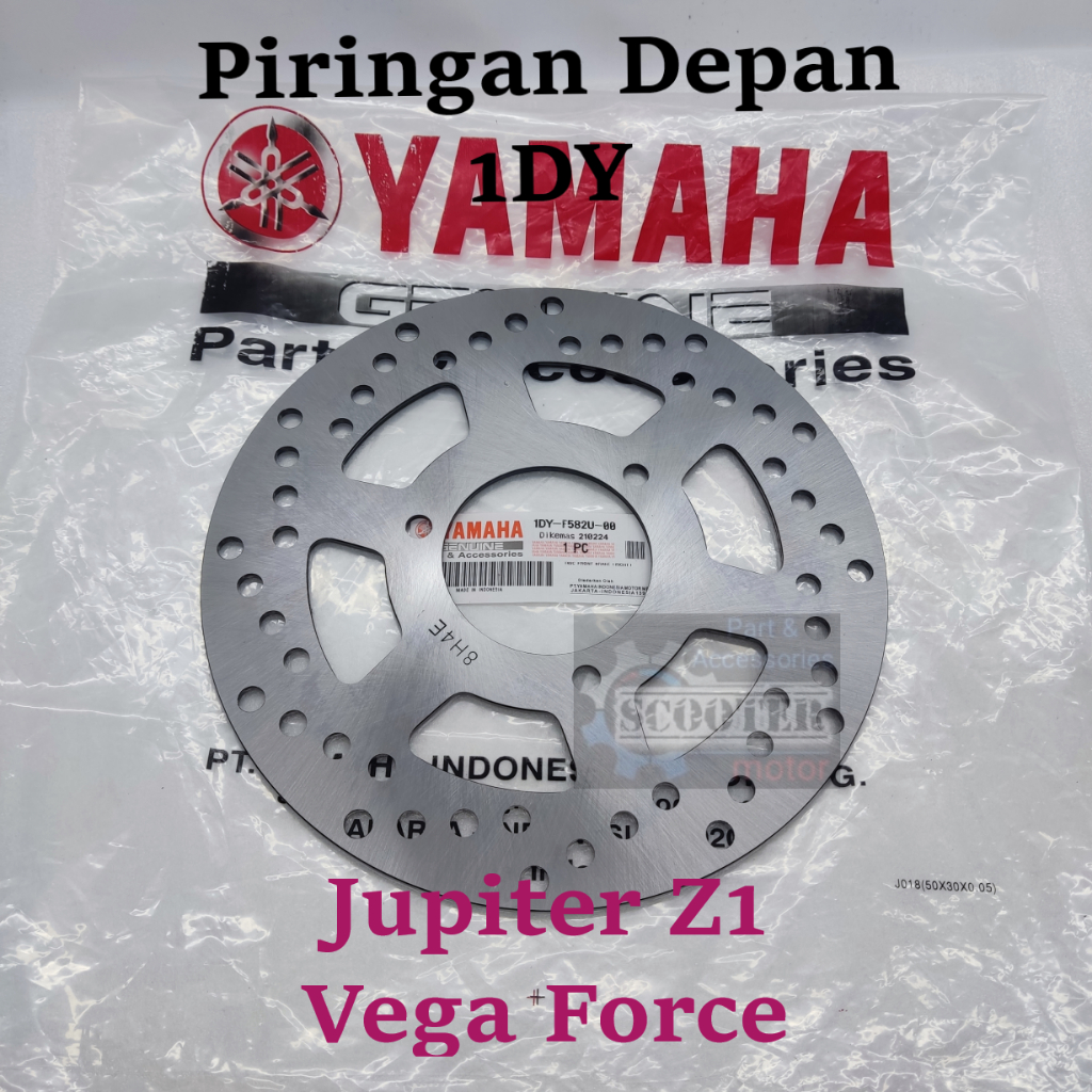 Piringan Cakram Depan 1DY 100% ORI Yamaha Jupiter Z1 Vega Force FI Injeksi Lubang Baut 3 disk disc