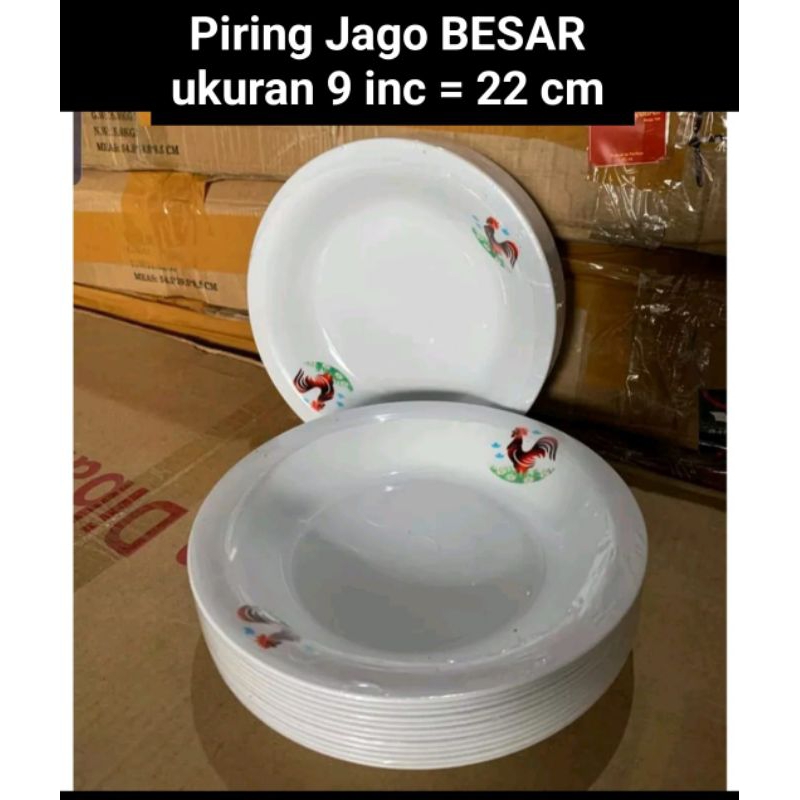 piring ayam jago besar/piring plastik jagoo/piring makan plastik