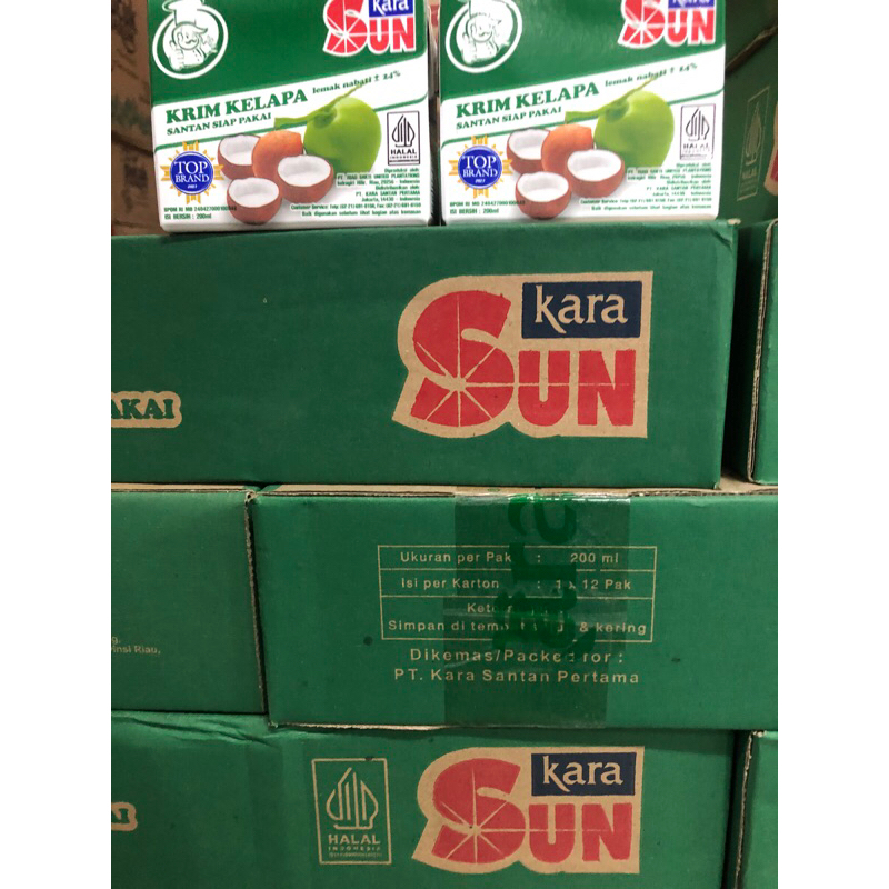 

Sun kara Santan Kelapa Siap Pakai TPK 200ml