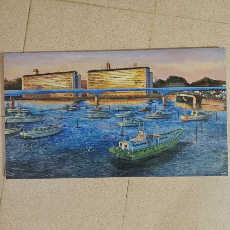 

Lukisan pepohonan indah dan lukisan kapar layar