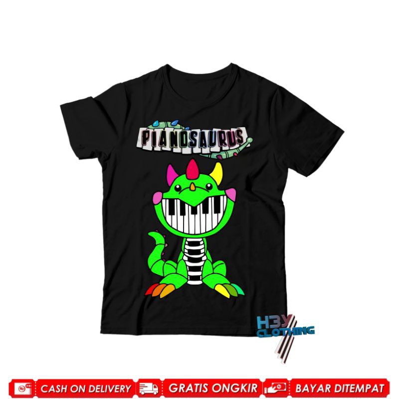 Kaos Anak pianosaurus Baju Anak Piano