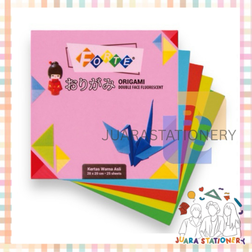 

(168) JUARASTATIONERY Kertas Lipat 20 x 20cm Forte / Kertas Warna Origami Kertas Origami Forte