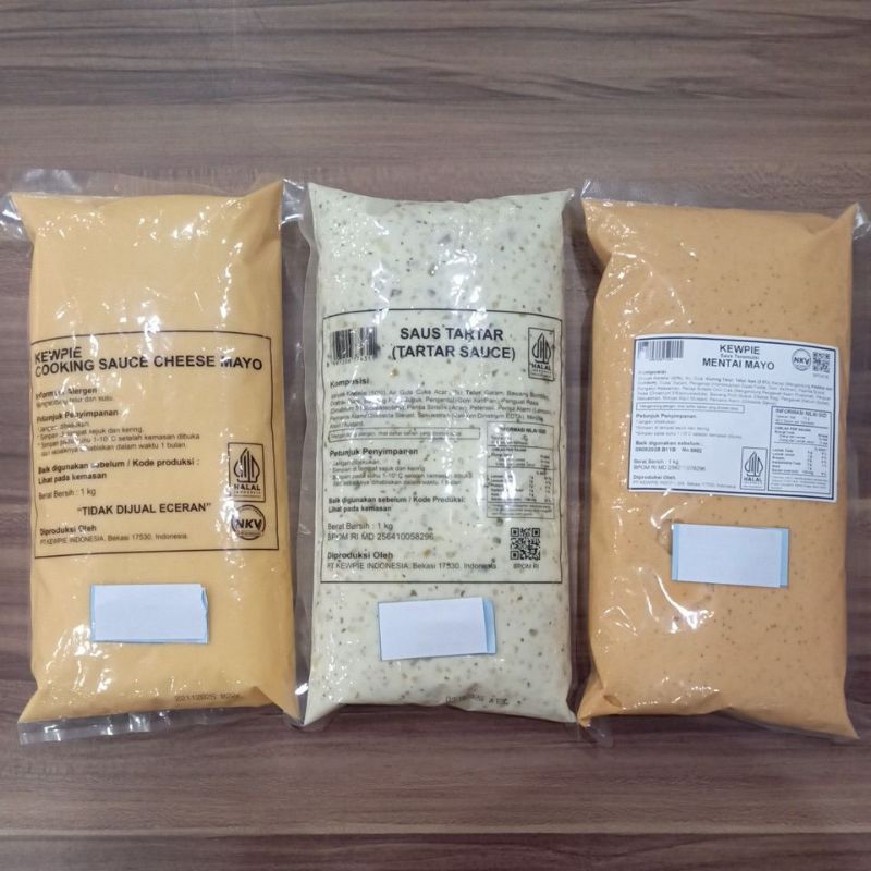

Kewpie Saus Tartar MentaiMayo CheeseMayo halal 1kg
