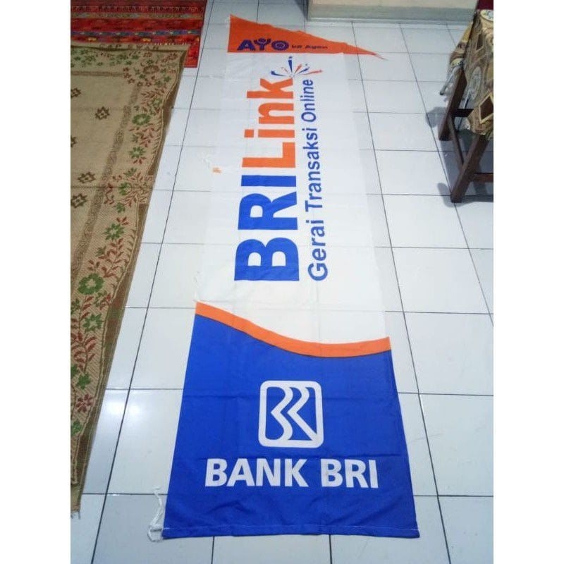 Jaydening Umbul-Umbul Agen Brilink Ukuran : 90 X 400 Cm