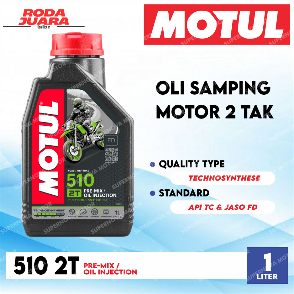 Oli Samping Motul 510 2T 20W-40 1L 2 Tak