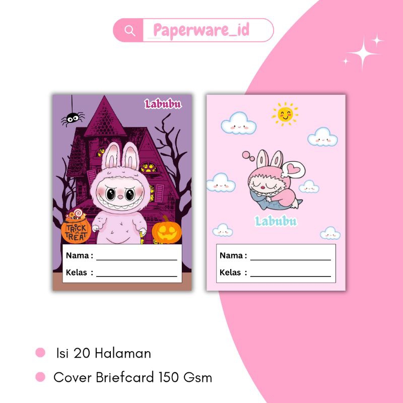 

buku tabungan karakter labubu / buku tabungan tema kartun labubu / buku tabungan karakter