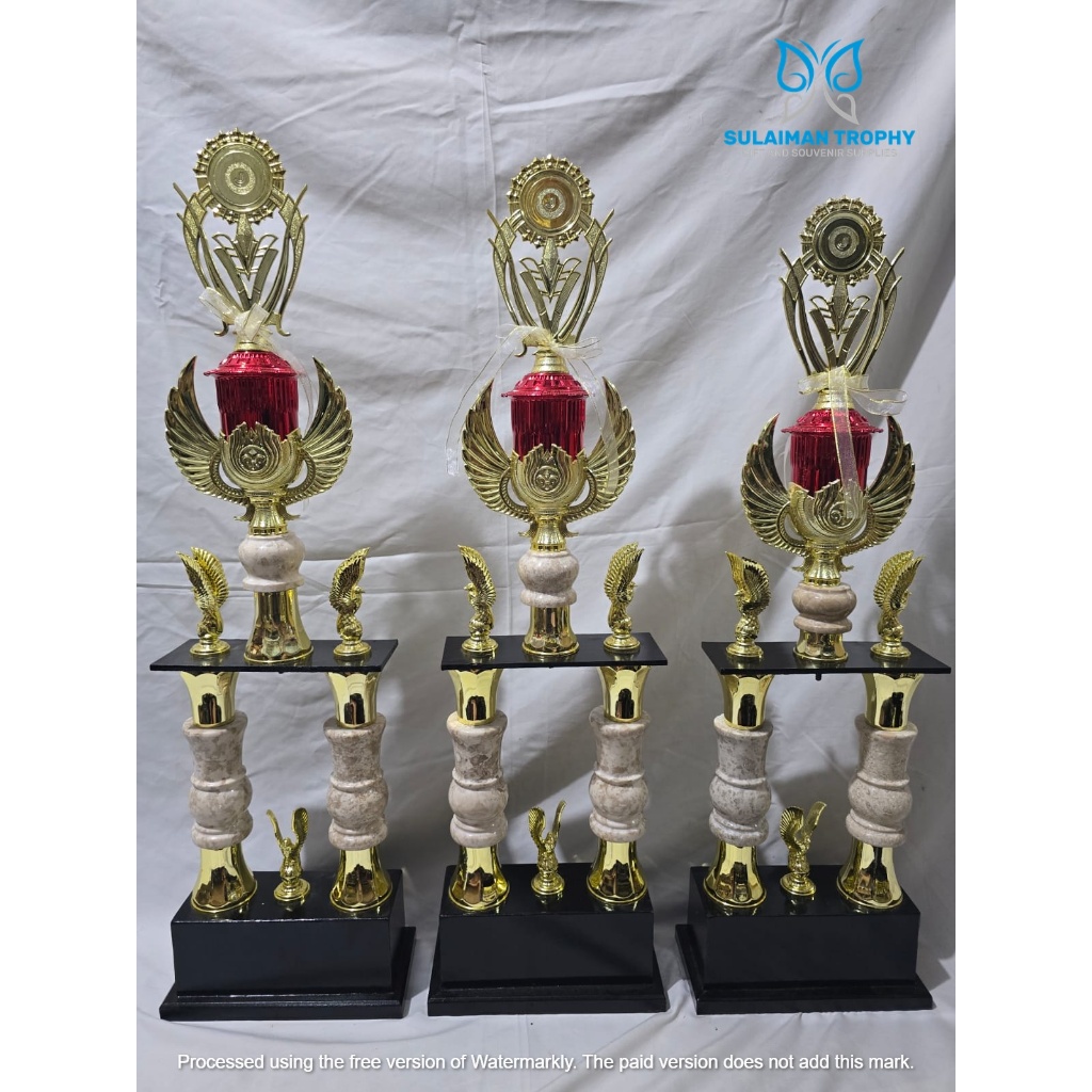 Piala Trophy Kaki 2 Marmer Tinggi SET 1-3
