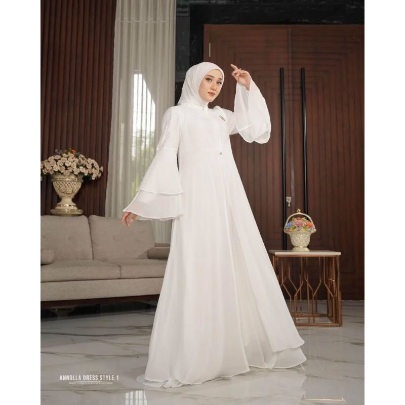 Annolla Dress Exlusive Collection Nindy Dress Wanita terbaru Acara Resmi Kondangan Warna kekinian ac