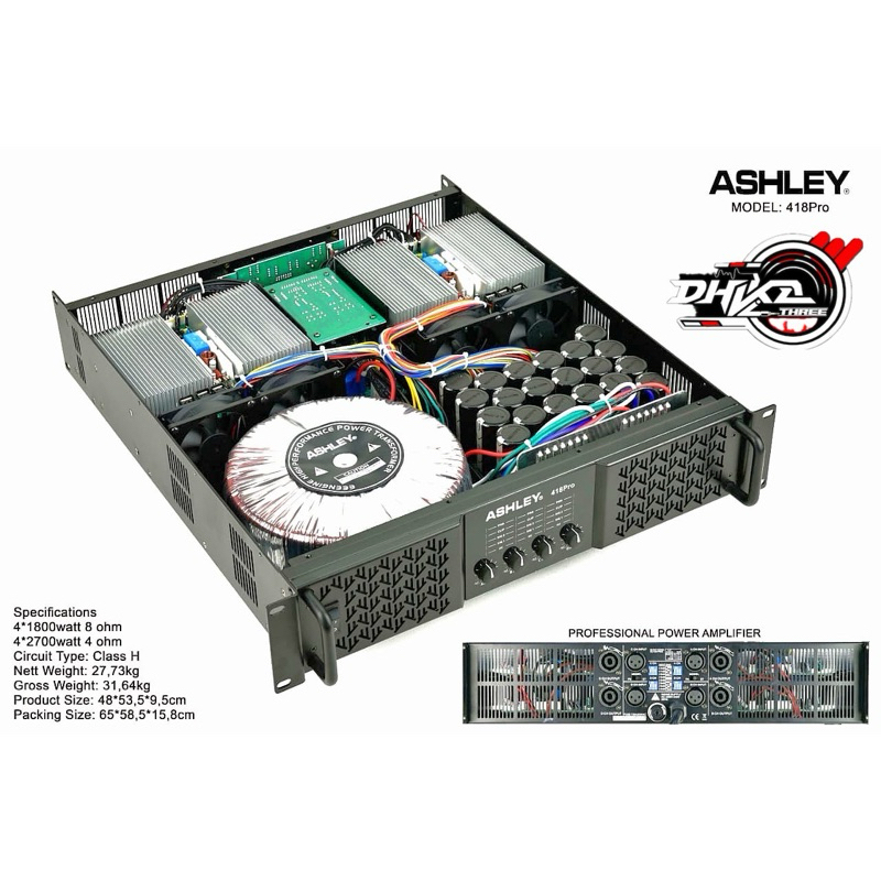 POWER ASHLEY 418PRO CLASS H / POWER ASHLEY 418 PRO Class H 4 channel / Power Ashley 418pro class H 4