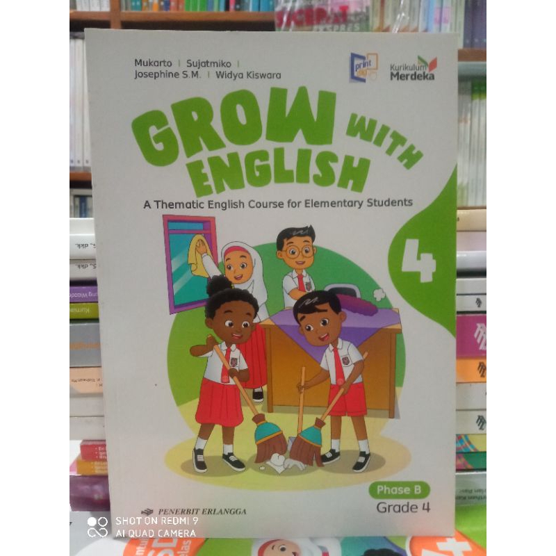BUKU GROW WITH ENGLISH BAHASA INGGRIS UNTUK SD KELAS 4 ERLANGGA ORIGINAL