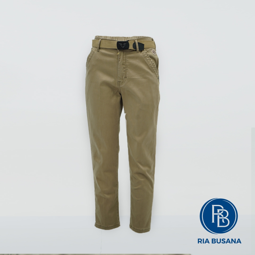 Ria Busana - Bombi - Celana Panjang Kasual Anak Pria Semi Pensil Katu Halus Art. BPEK07904BN