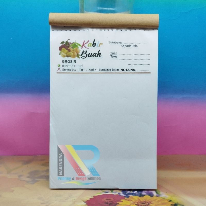 

Nota Custom 1/4 Folio 150 lembar 1 dan 3 Ply