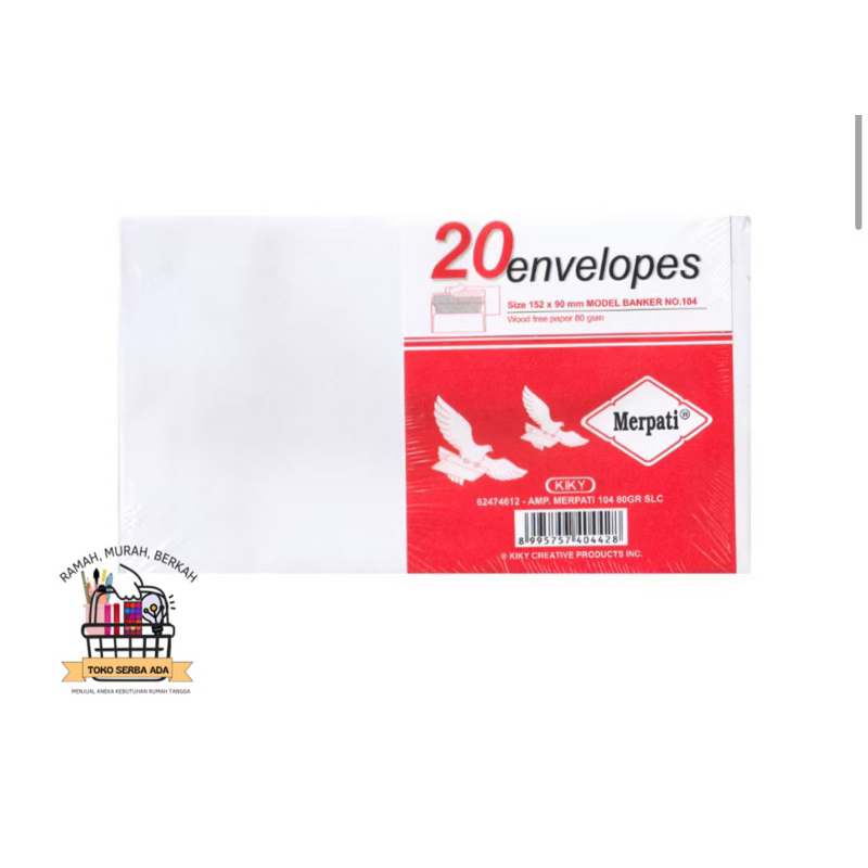 

Amplop Merpati Polos isi 20 Lembar