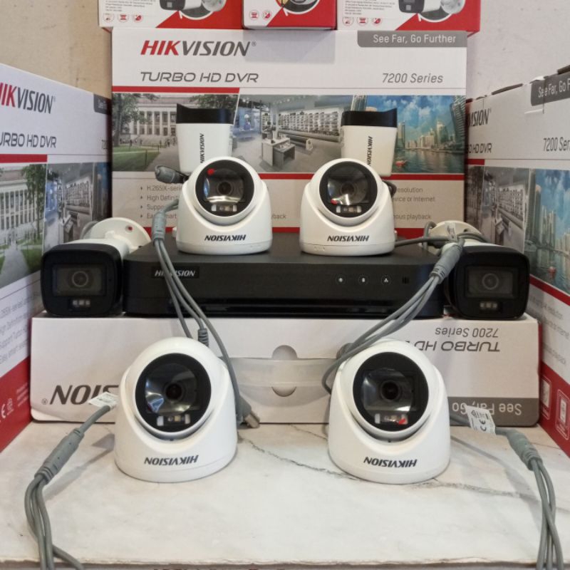 PAKET CCTV HIKVISION 8CH DVR 5MP 8 CAMERA 5MP + HARDISK 500GB - 4TB COMPLETE.