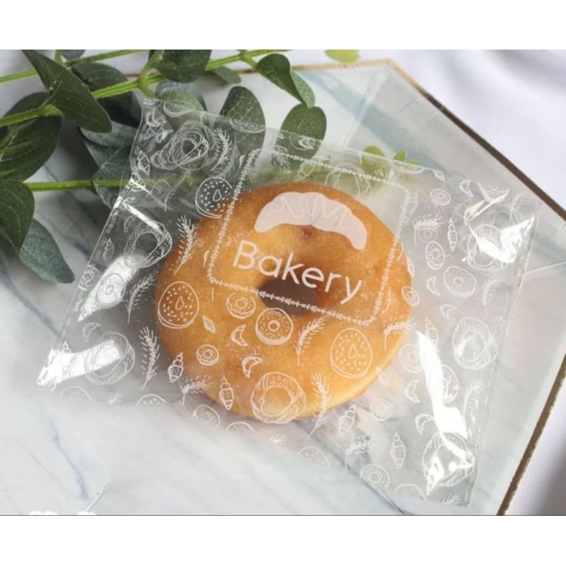 

plastik Opp donut kue kering roti tawar brownies kantong kemasan 13x13#100pc
