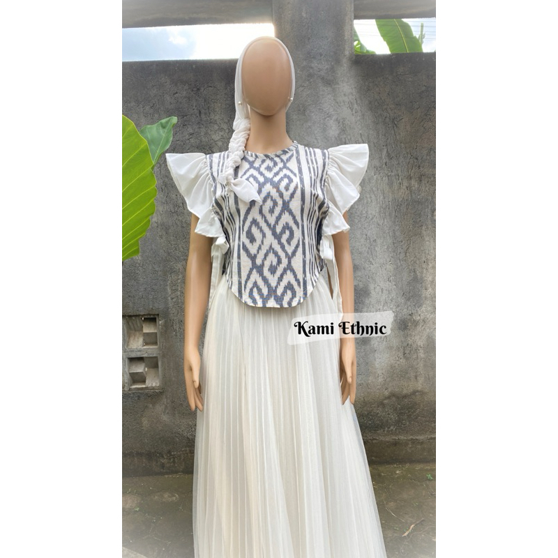 vest tenun - vest etnik - outer tenun - rompi tenun