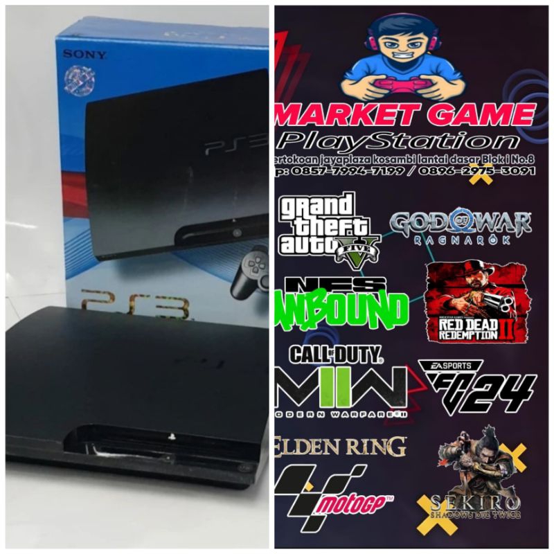 Ps3 ps 3 playstation 3 slim 500 gb seri 30xx full game