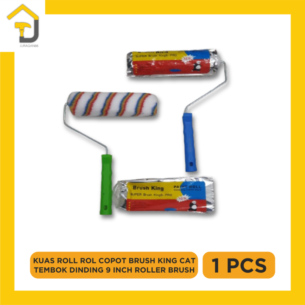 Kuas Roll Rol Copot Brush King Cat Tembok Dinding 9 Inch Roller Brush